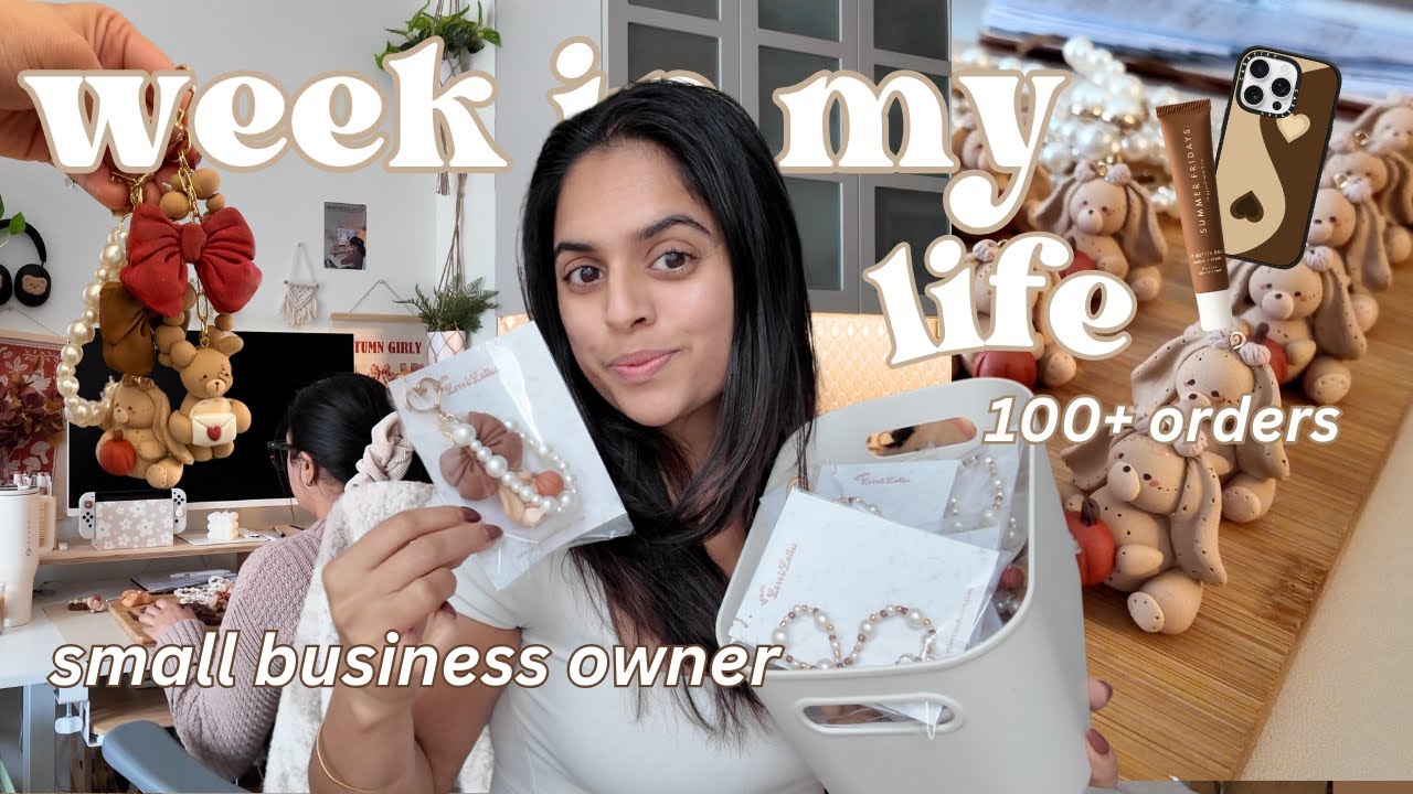 week in my life as a 25 y/o small business owner 🧸📎 fall shop launch, cozy clay & chat with me