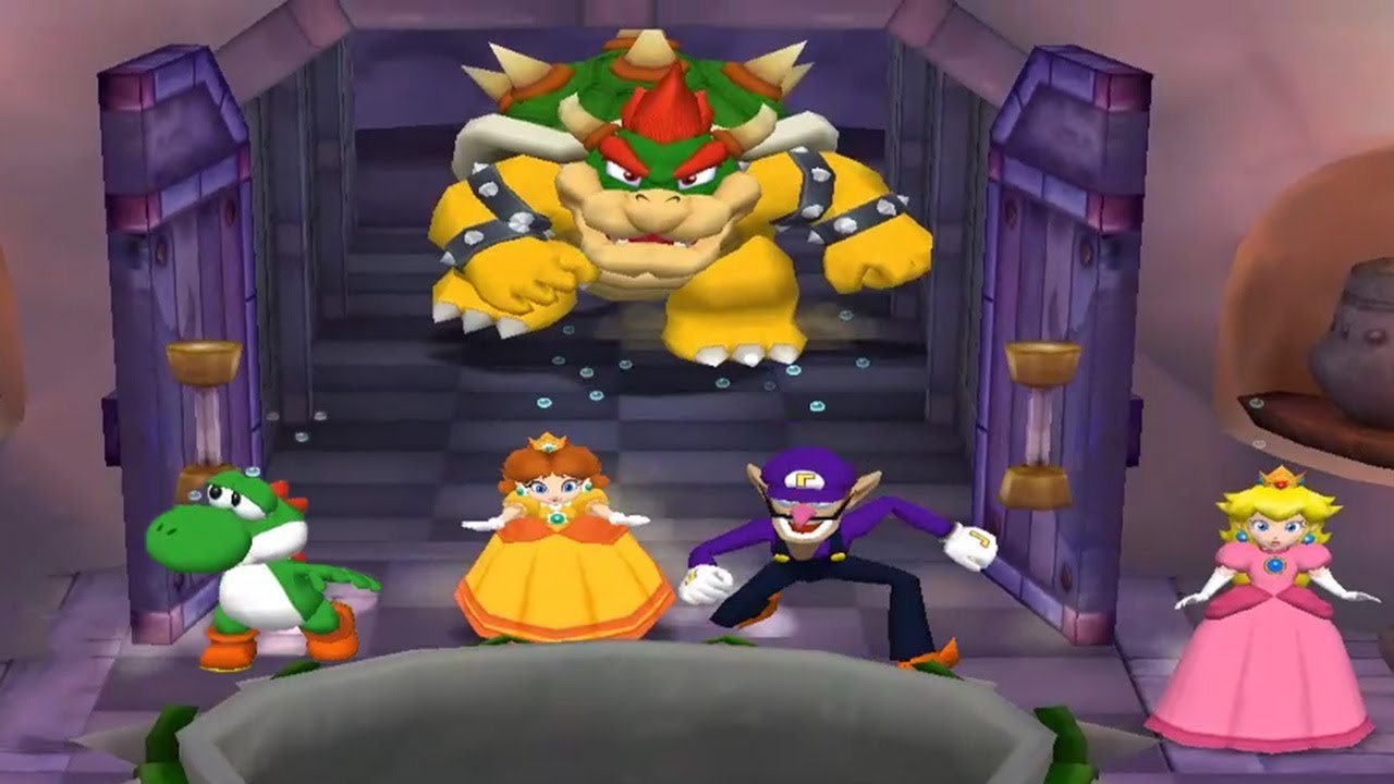 Mario Party 5 - Minigames #3 - Yoshi vs Daisy vs Peach vs Waluigi All Funny Mini Games