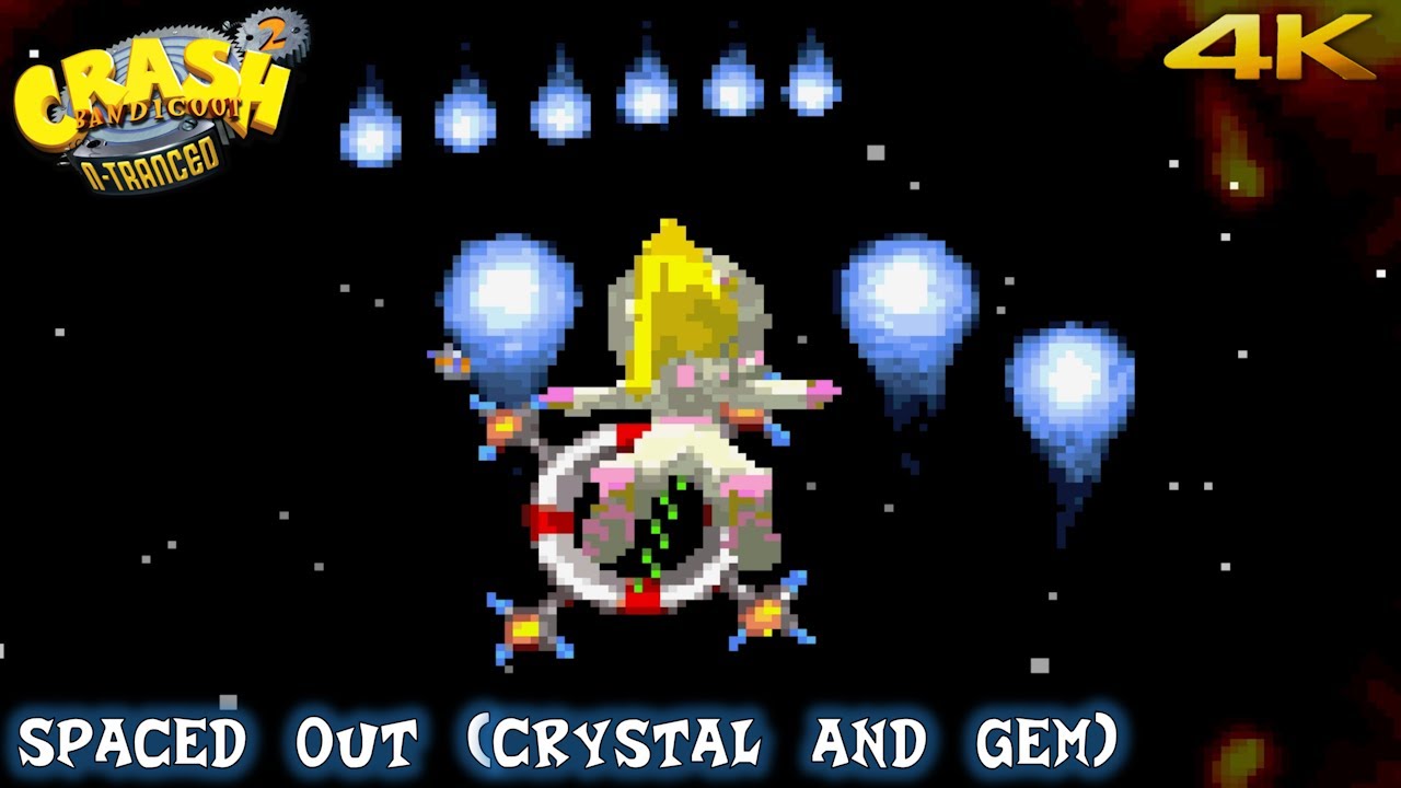 Crash Bandicoot 2 N-Tranced 'Spaced Out' (Crystal and Gem) Walkthrough (4K)