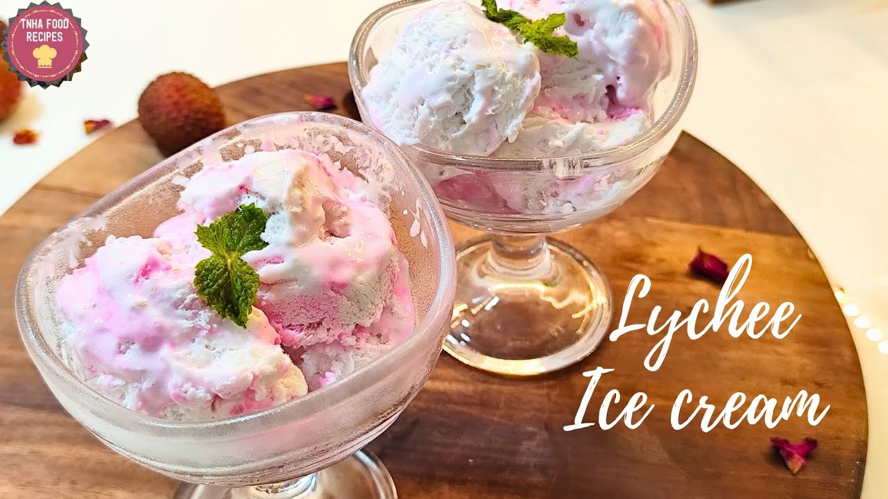 Litchi ice cream recipe | How to make lychee ice cream