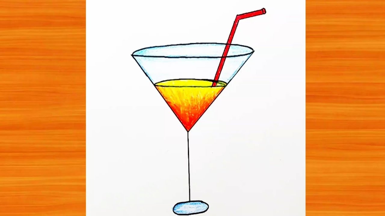 How to Draw a Juice Glass | Easy Juice Glass Drawing Step By Step | Drawing Tutorial For Kids