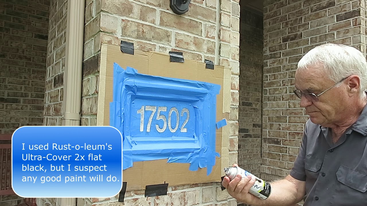 Repainting Inlaid Engraved House Number Plaque