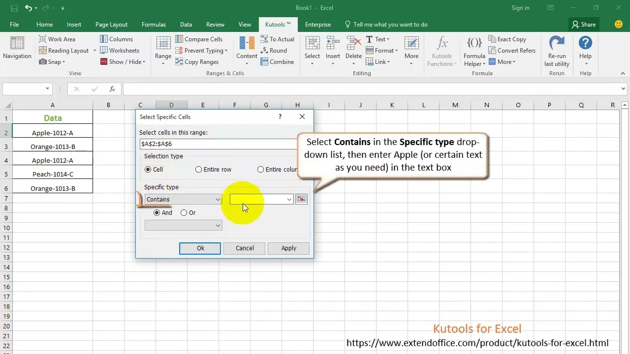 How to count if cell contains text or part of text in Excel