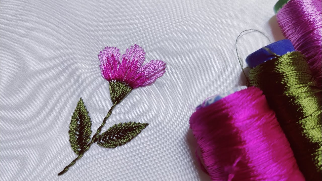 Beautiful flower Embroidery stitches//Needle&Embroidery