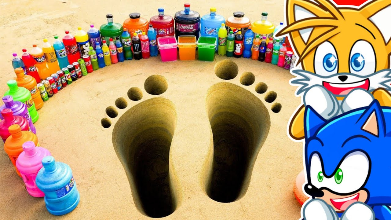 9,112,527 SODA’S vs GIANT FEET Explosion!