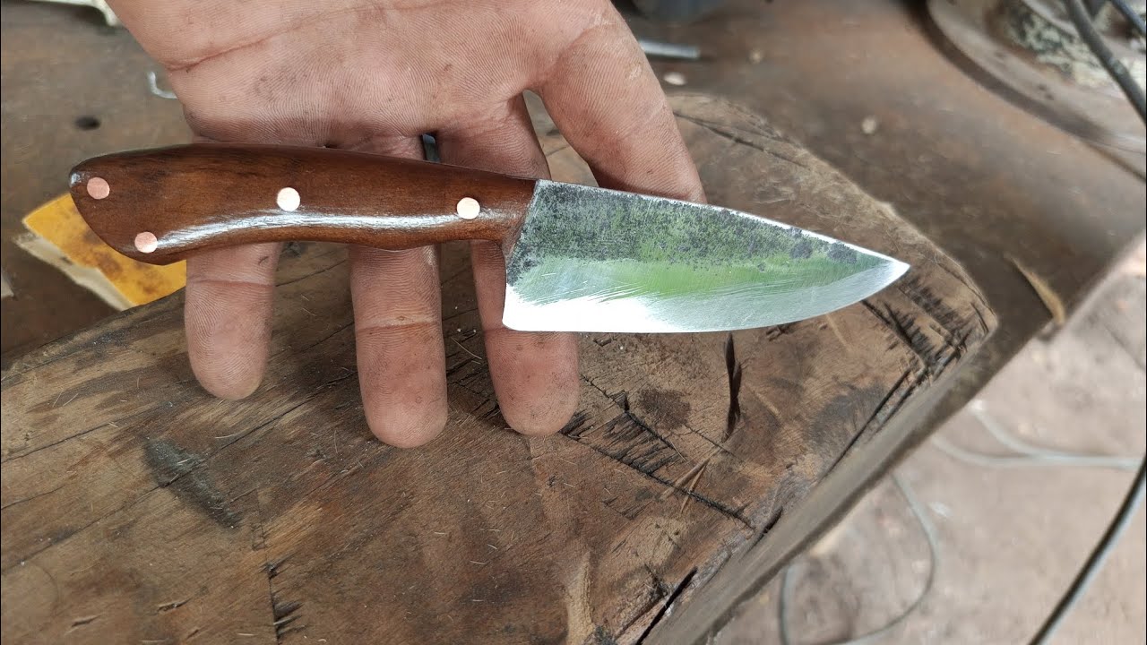 Mini Faca Artesanal Áço Carbono 3mm Disco de Arado Antigo enferrujado mini cuchillo artesanal