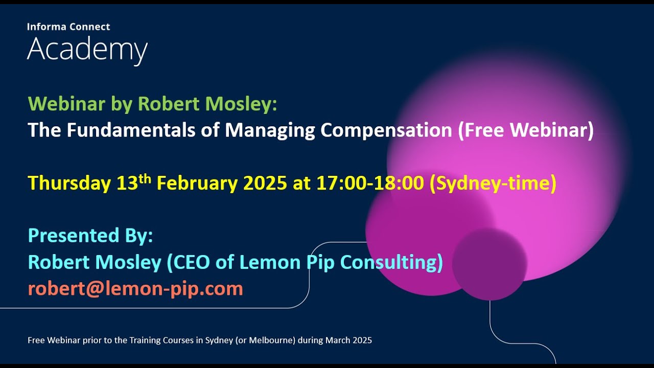 Webinar: The Fundamentals of Compensation and Reward and Performance