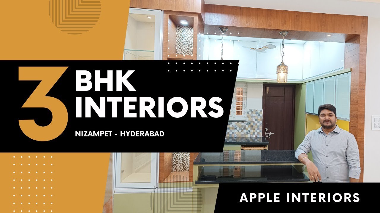 Stylish 3BHK Flat Interiors | Nizampet | Designed by Apple Interiors,Hyderabad