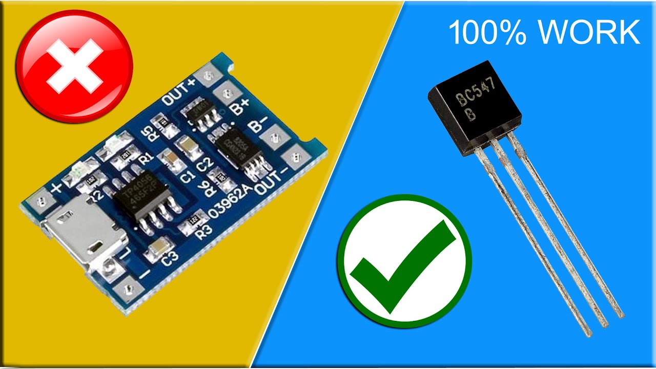 How To Make 3.7 Volt Battery Charger | Replace TP4056 with BC558 Transistor Charging Circuit, DIY