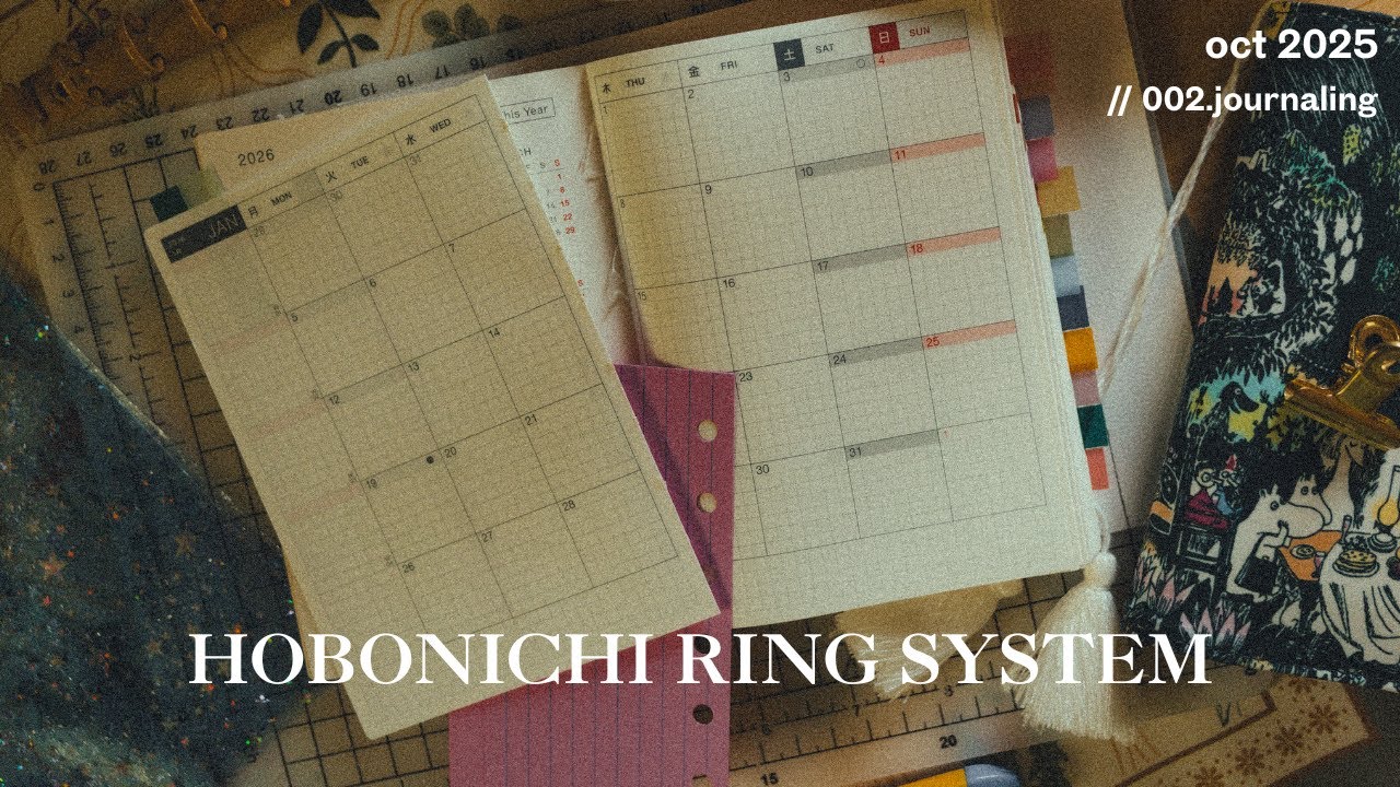 cutting up the hobonichi and turning it into a ring binder // 002. journaling