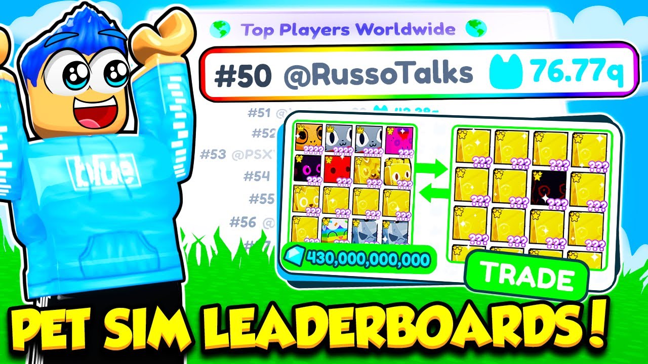 I GOT GOLDEN HUGE PETS TO GET On Pet Simulator X LEADERBOARDS!