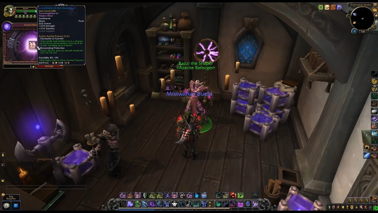 WoW BFA - Azerite Reforger Location (Alliance)