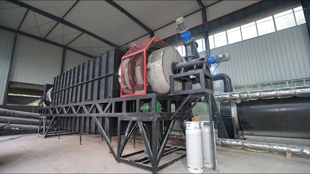 Biomass continuous carbonization production line