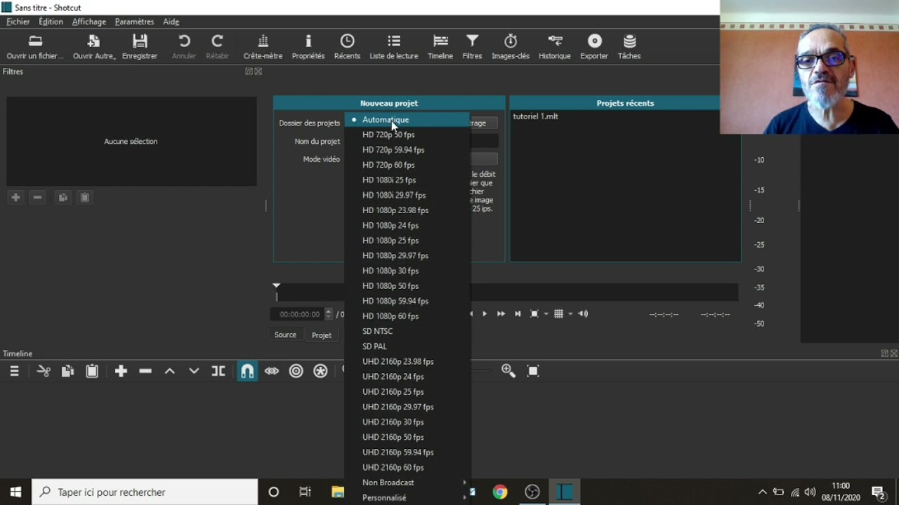 01 montage vidéo avec SHOTCUT comprendre l'interface du logiciel