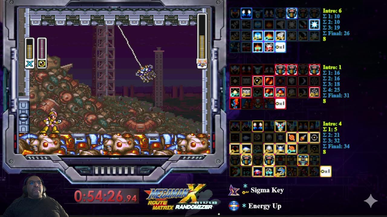 Megaman X1-3 Route Matrix Randomizer - Weaponsanity Mode