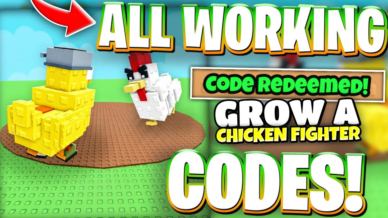 🧺*НОВЫЕ* КОДЫ ROBLOX GROW A CHICKEN FIGHTER ДЛЯ ОБНОВЛЕНИЯ ARENA! ВСЕ КОДЫ ДЛЯ GROW A CHICKEN FIG...