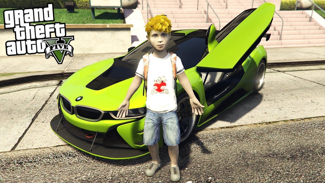 BUYING A BMW i8 AT AGE 10!!! (GTA 5 REAL LIFE PC MOD)