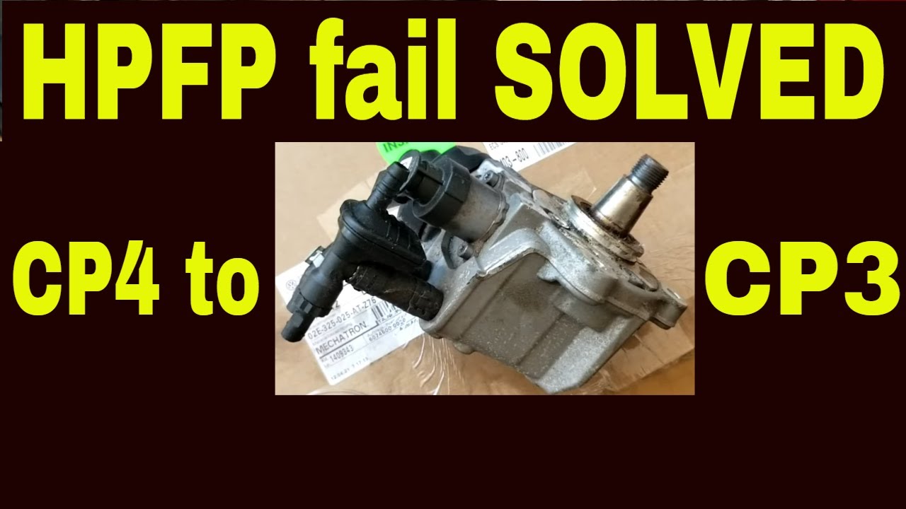 VW 2.0l TDI HPFP CP3 high pressure fuel pump upgrade