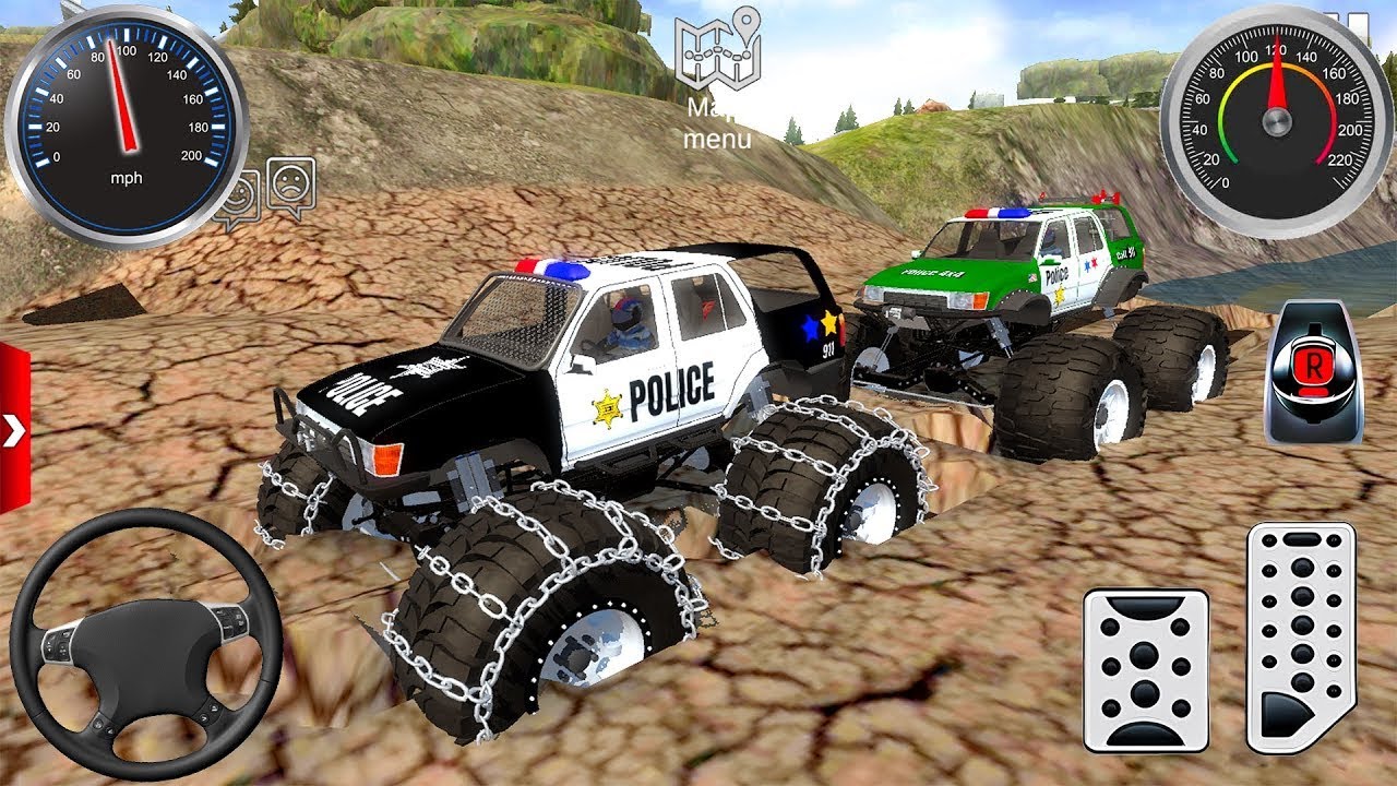 Juegos De Carros Police Monster Truck Impossible Driver Car Extreme Racing For Android Mud Gameplay