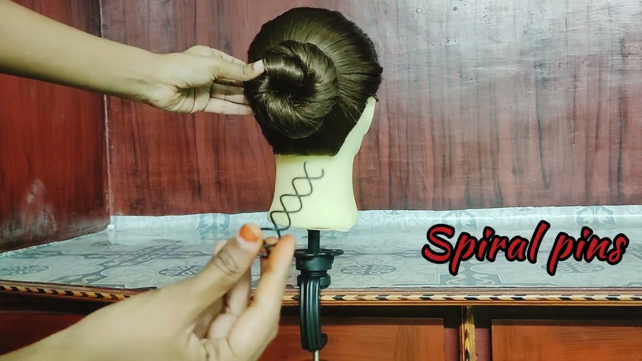 How to use spiral bobby pins | Messy bun using spiral pins | Hairstyles for girls