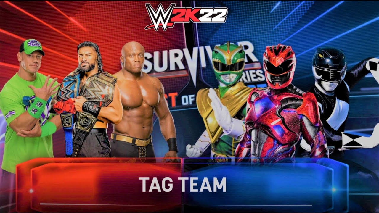 WWE Elite Heavyweights vs. Power Rangers | Tag Team ELIMINATION Match | WWE 2K22