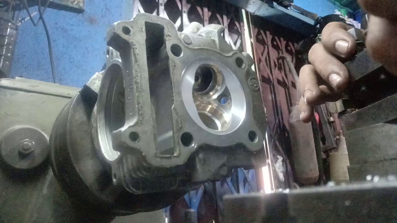 yamaha mio cylinder head  refacing & rechamber