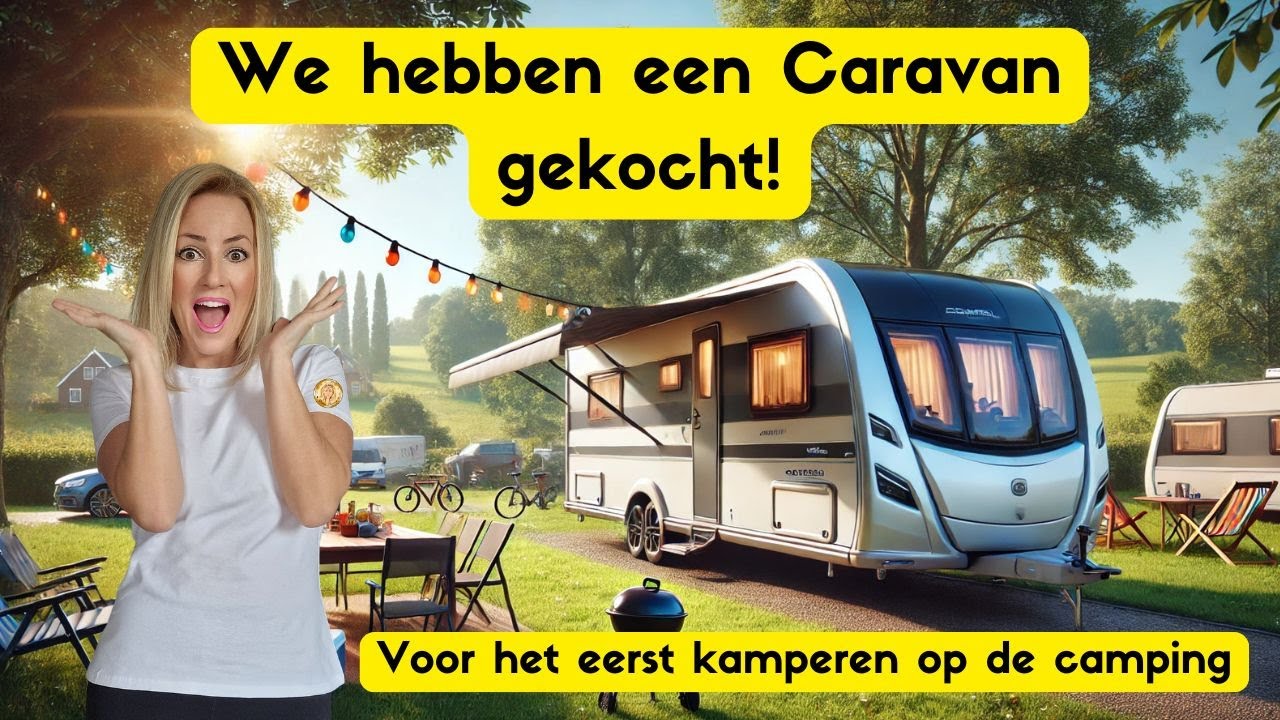 We hebben een Caravan Gekocht we gaan proef kamperen, voor het eerst naar de camping!
