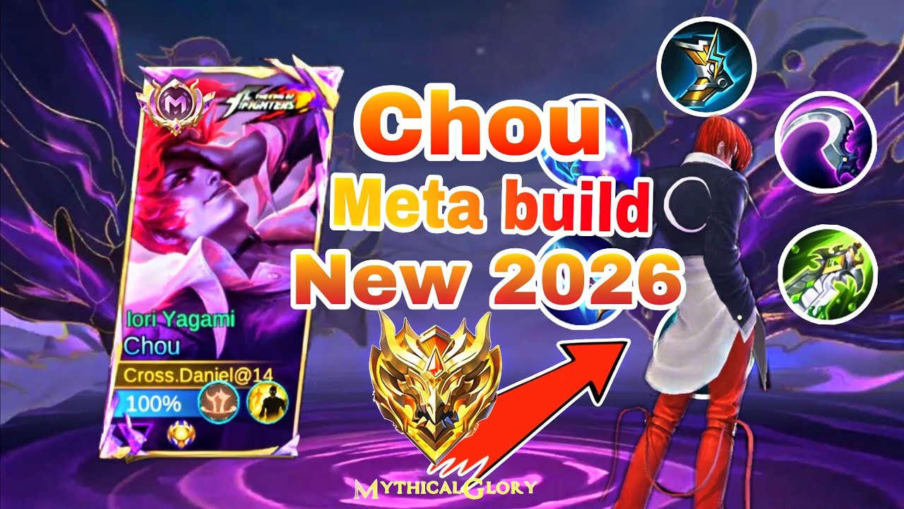 🔥 Chou Lori Yagami 2026 – Mythic Glory God Level Damage Build 💀⚡#choumontage #chou#mobilelegends #ml