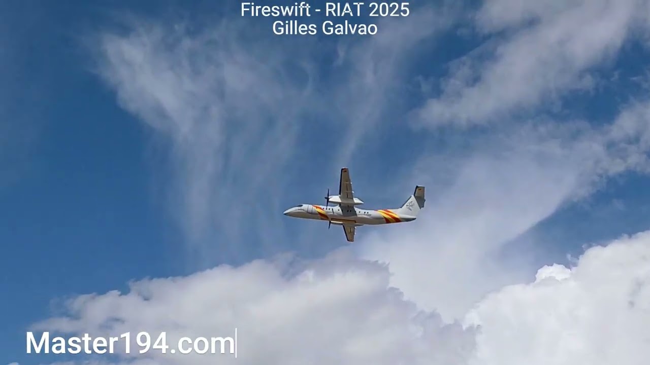 Metrea Fireswift  after take off at RIAT 2025