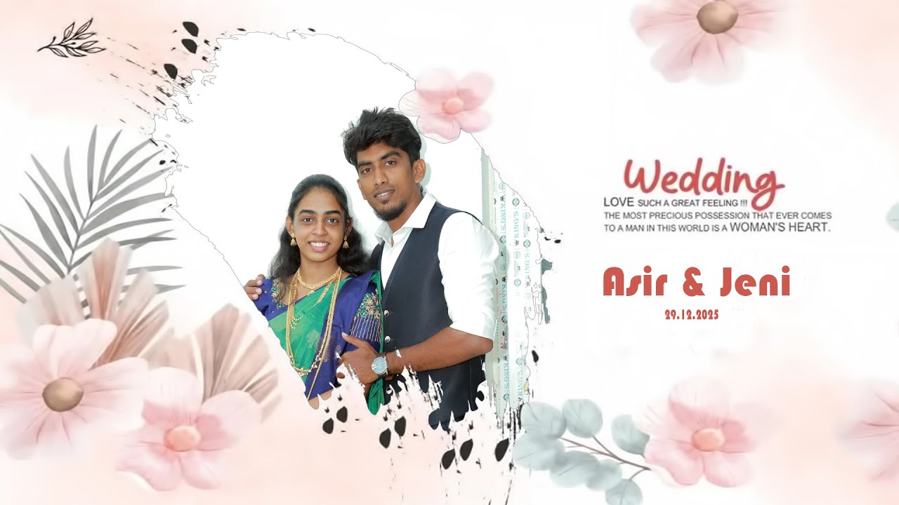LIVE | WEDDING \ASIR & JENI | 29.12.2025|JAMES PHOTOGRAPHY  MEIGNANAPURAM