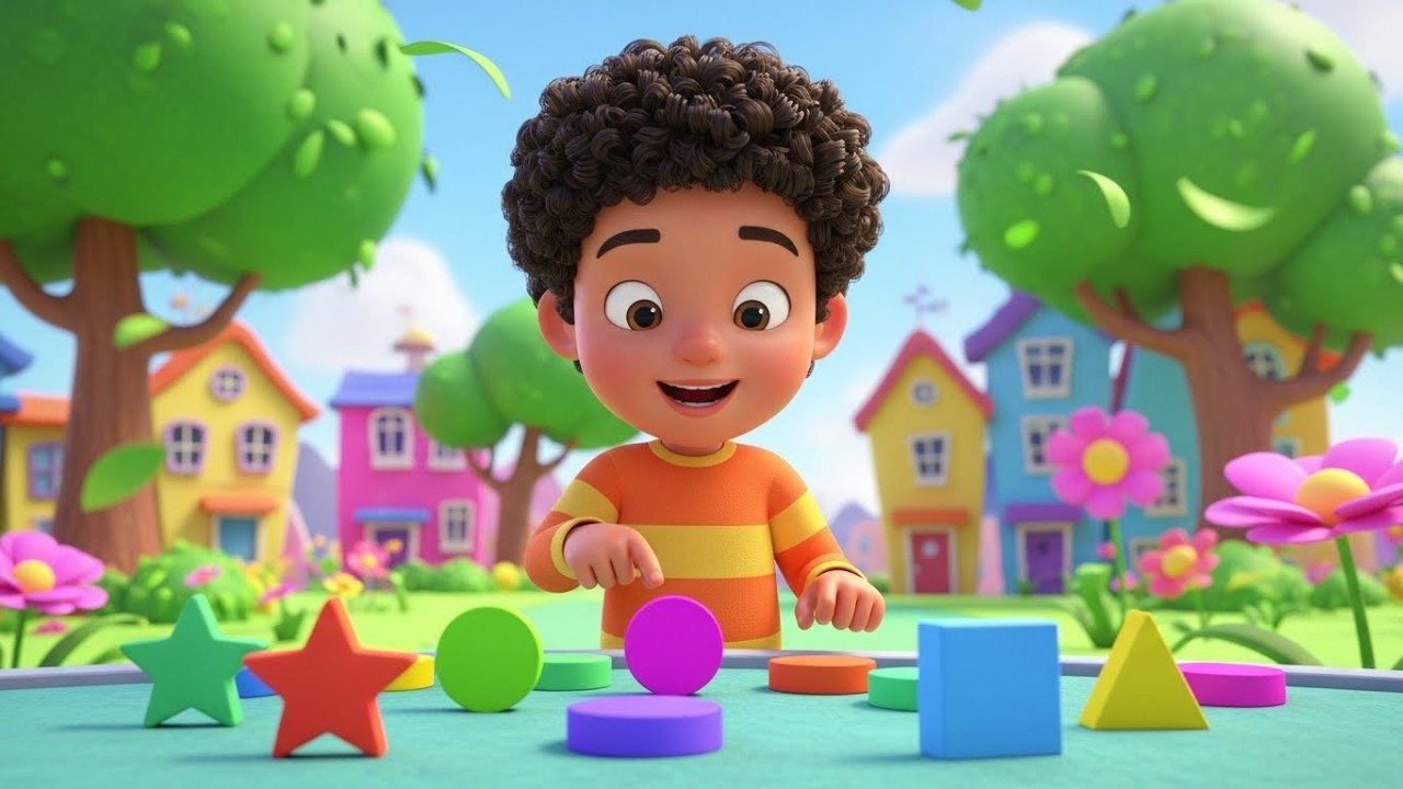 Shapes on My Wall 🔺⬛ | Fun Learning Shapes Song for Kids | Nursery Rhymes & Early Learning