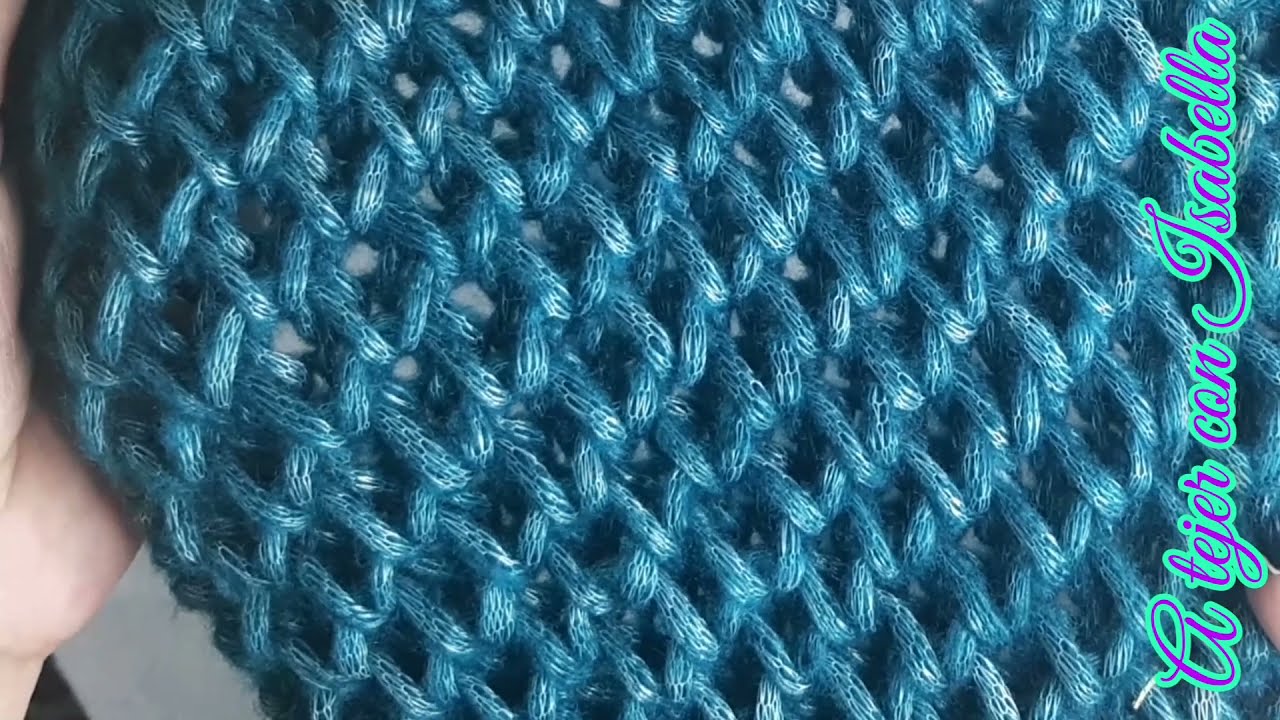 Punto panal de abeja (A DOS AGUJAS)