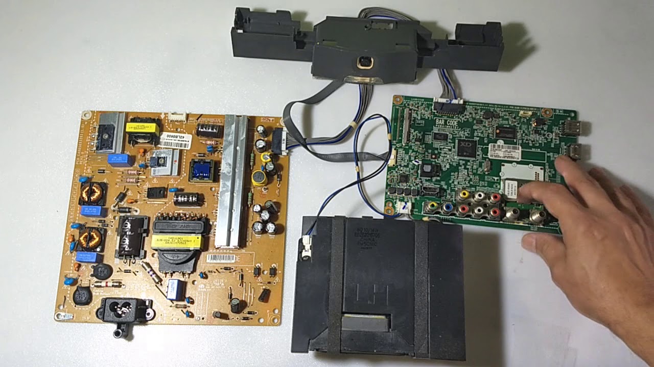 Teste das placas TV lg 42LB5600 na bancada sem o display, tela.