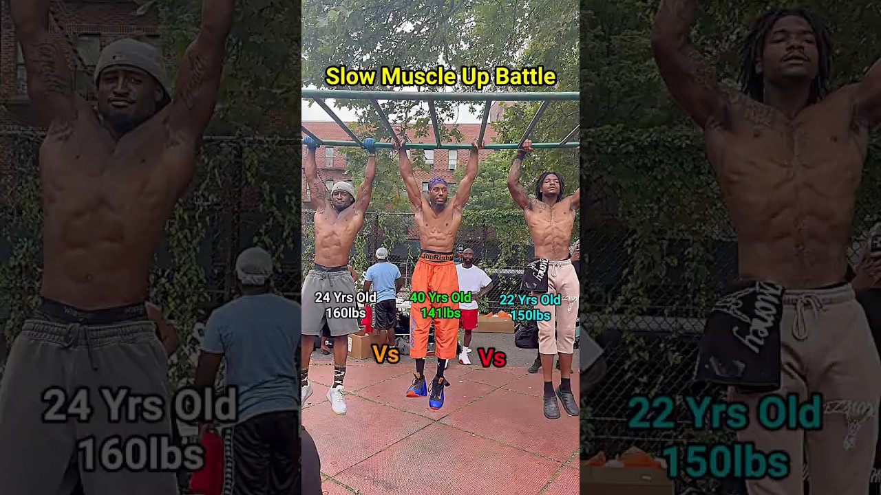 Slow Muscle Up Battle | 24 Yr Old Vs 40 Yr Old Vs 22 Yr Old | As Slow As Possible | ​⁠@RipRight