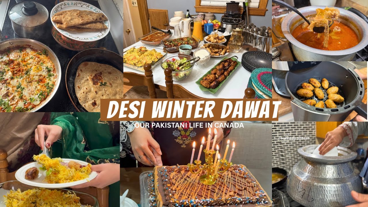 Desi Dawat Abroad 🇨🇦 | Simple Moments, Real Sukoon 🤍Cake with a Twist| Cooked by Sabeen