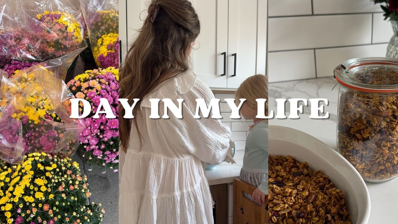 Day In My Life | fall mom vlog, seasonal trader joe's faves, homemade pumpkin granola and chatting