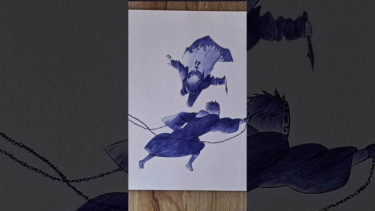 Minato vs Obito - Sketch Drawing | Naruto #shorts #anime #drawing #minato #obito