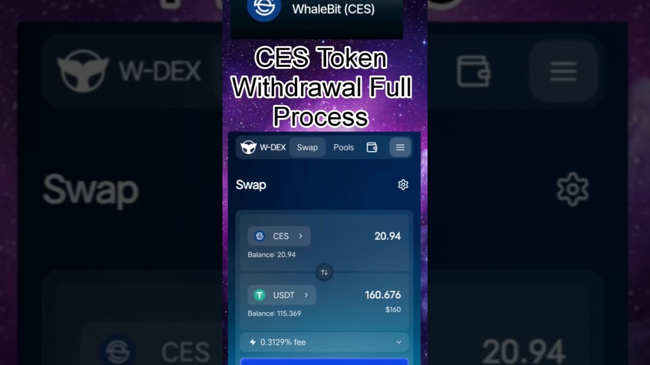 CES Coin Withdrawal Full Process |WhaleBit Withdrawal Full Process | Meta Whale Withdrawal #CESCoin