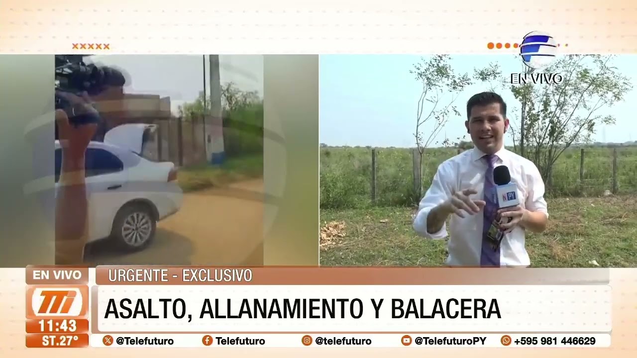 Asalto, allanamiento y balacera en Limpio