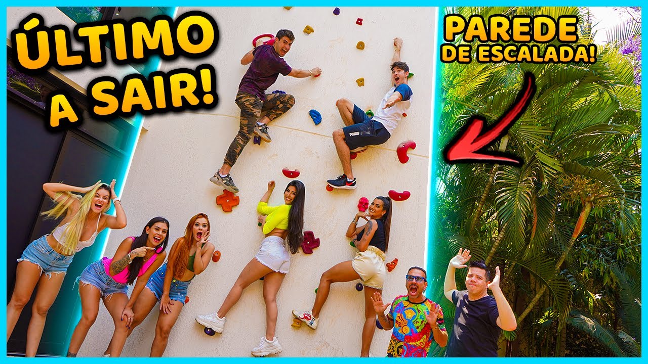 O ÚLTIMO DA CASA A SAIR DA PAREDE DE ESCALADA GANHA!! [ REZENDE EVIL ]