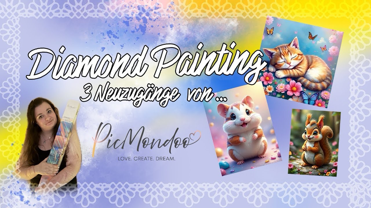 3 Neue Diamond Paintings von Picmondoo 🥰😍 UNBOXING