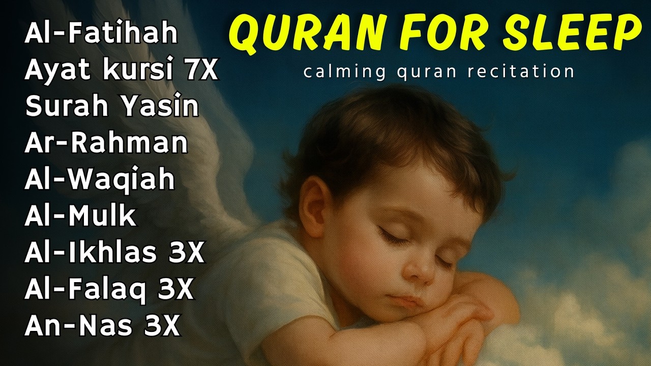 Beautiful Quran For Sleep | Al-Fatihah, Ayat Al-kursi, Yasin ,Ar-rahman-Relaxing - Holy Quran