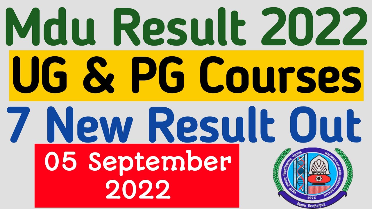 Mdu Result 2022 | mdu latest result 2022 | mdu result update | mdu ug & pg courses result out