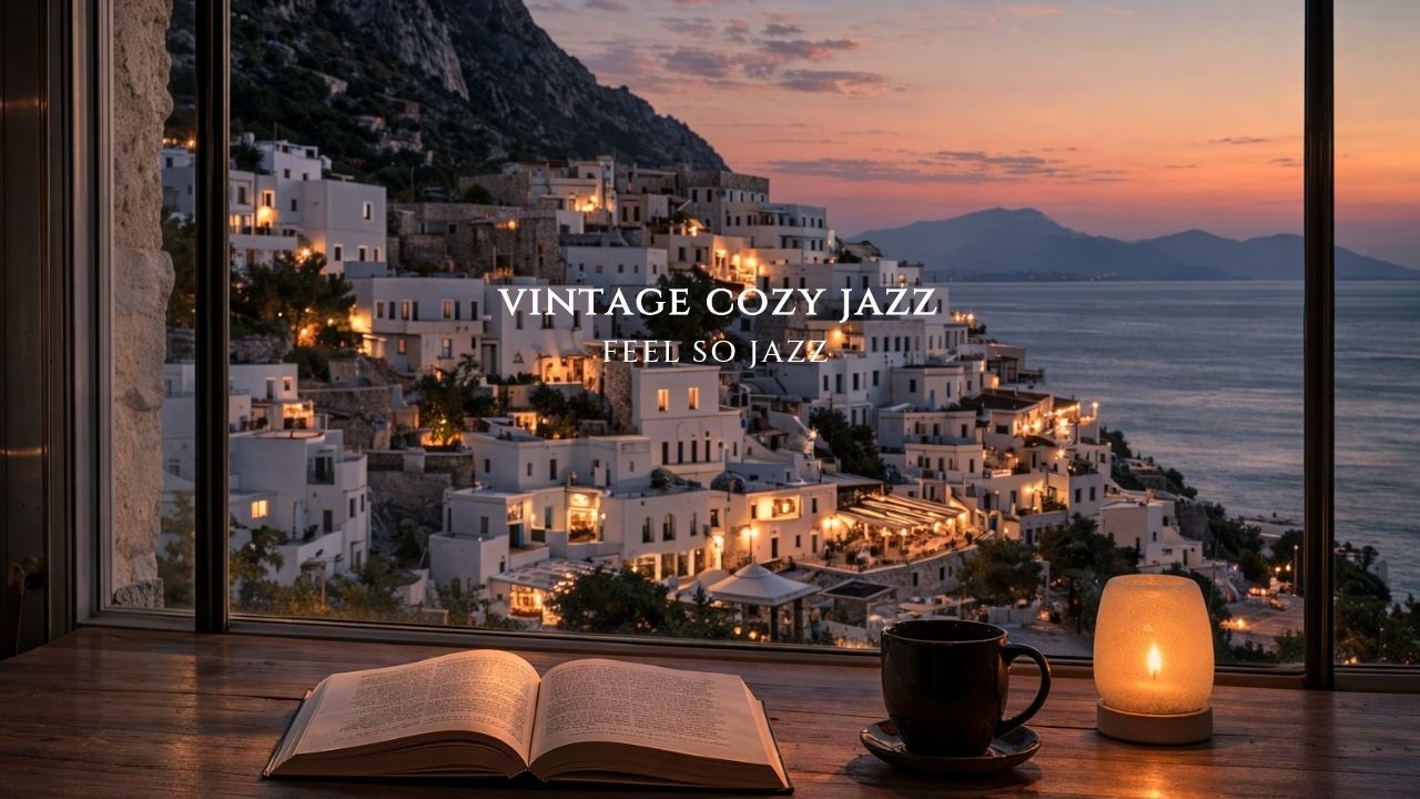 [Playlist] Джаз в кафе на закате в Санторини l Vintage Cozy Jazz Café Mood