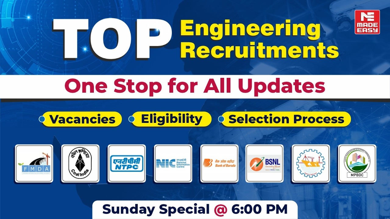 Engineering Latest Job Alerts 2026 | NTPC 515 Vacancies | Coal India | NIC | BSNL | PSU Jobs Update
