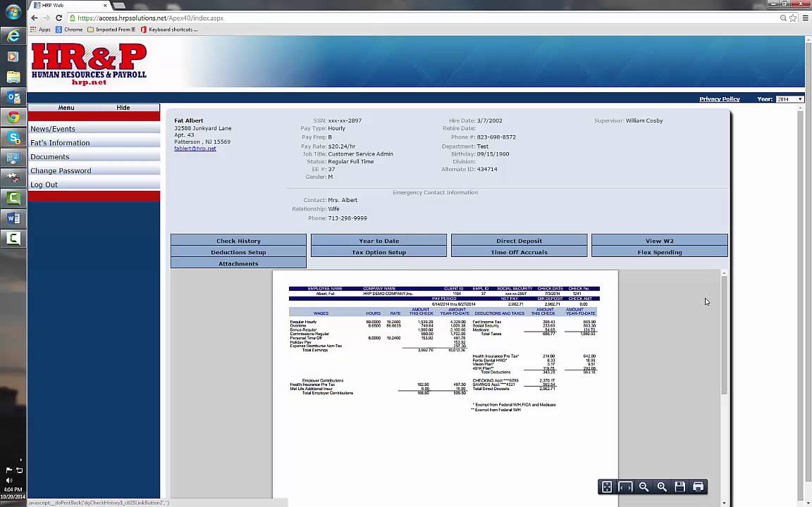HRPWeb Employee Demo