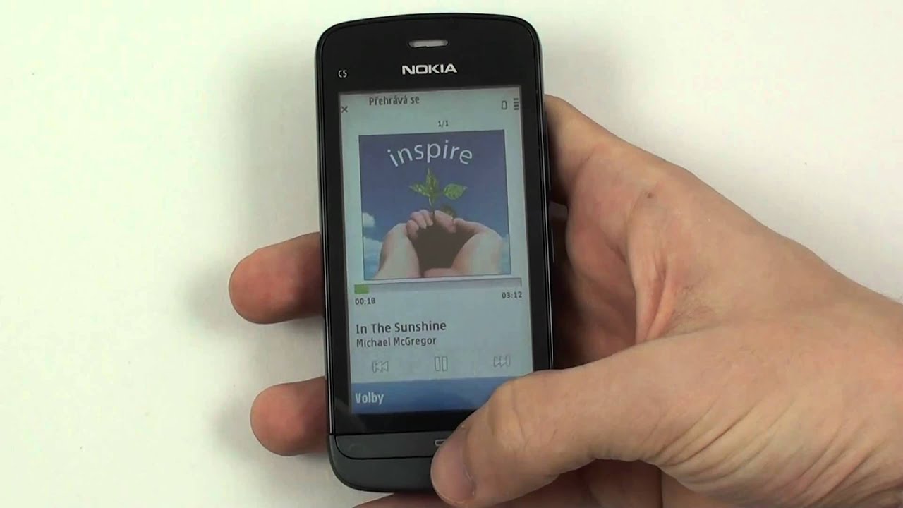Nokia C5-03 - hudebn&iacute; přehr&aacute;vač