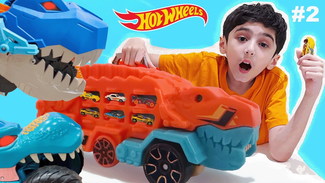 Hot Wheels Ultimate T-Rex Transporter и Mega-Wrex спасают малыша-тираннозавра, и многое другое! Ч...