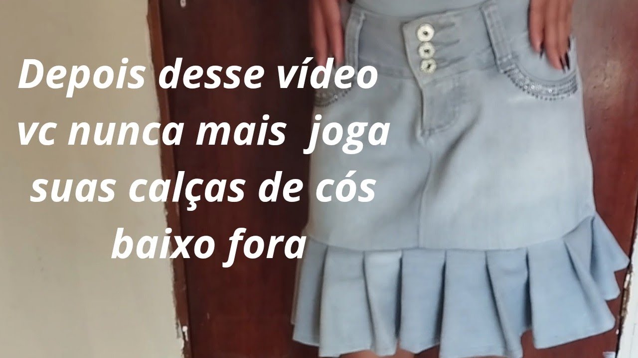 Como fazer uma saia de uma calça jeans