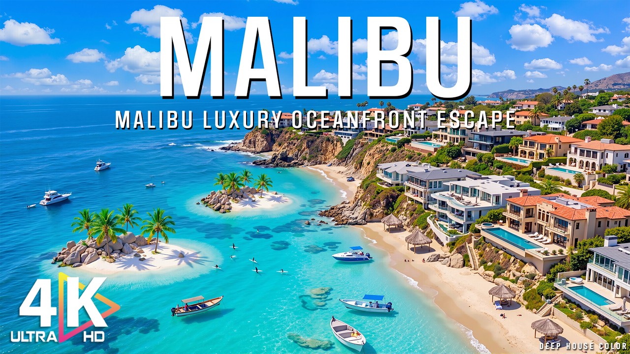 Malibu California 4K Drone 🇺🇸 Pacific Coast Highway & Luxury Beach Views